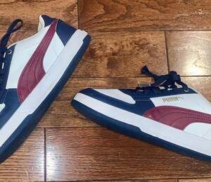 PUMA Boys Caven AC White‎ Black Sneakers Size 5.5 Youth Shoes